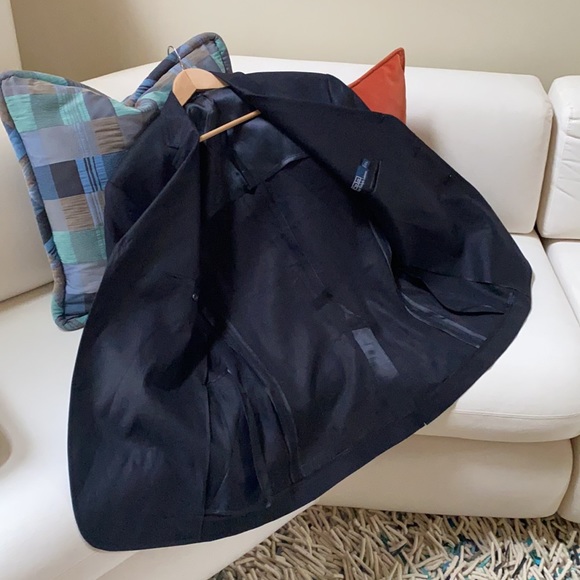 AUTHENTIC POLO RALPH LAUREN 3-BUTTON BLACK LINEN BLAZER SIZE XL NEW WITHOUT TAGS - Picture 7 of 17